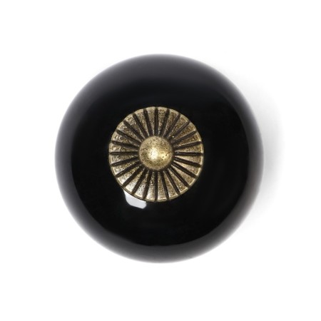 Pen button Dome Ceramics 003, ceramic, black-2