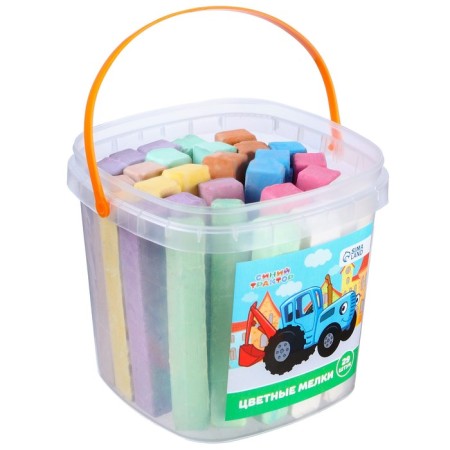 Set of colored crayons blue tractor, 10 colors, 29 pieces-2