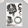 Tattoo on the body "Snake, Skull" 10x15 cm