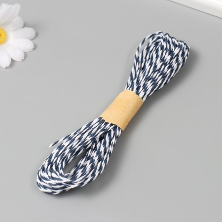 Yarn 100% cellulose "Softino Raffia Color Melange" Washed, white-blue 10m-1