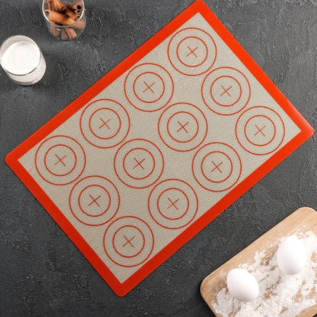 Silicone carrier rug reinforced "Macaron. Plus ", 42 × 29.5 cm-1