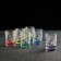Set of piles rimavera, glass, 6 pcs, 50 ml, engraving, color bottom