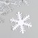 Decor for creativity "Snowflake" silver, 6 cm (set 6 pcs)
