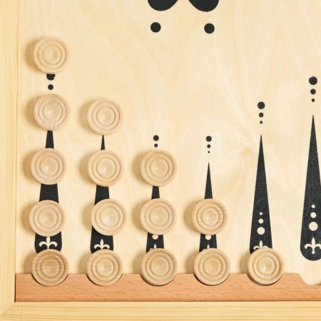 NARDS "Volk", wooden board 60 x 60 cm, with a field for playing checkers-2