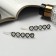 Invisible hair "Jannet" (set 2 pcs) circle, 6.5 cm, silver