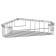 Corner shelf with hooks, width 21 cm, chrome