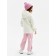 Demisason windbreaker for girls Minaku from SoftShell on fleece, waterproof, light gray, height 128 cm
