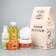 Gift set "5 in 1" Scrub, shampoo, soap, milk, washcloth white
