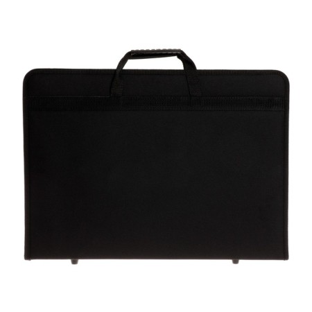 Folder for drawings and drawings for artists A3, 470 x 350 x 40 mm, handles, frame, textile, "inspiration" 1b3, inner pocket, black-3