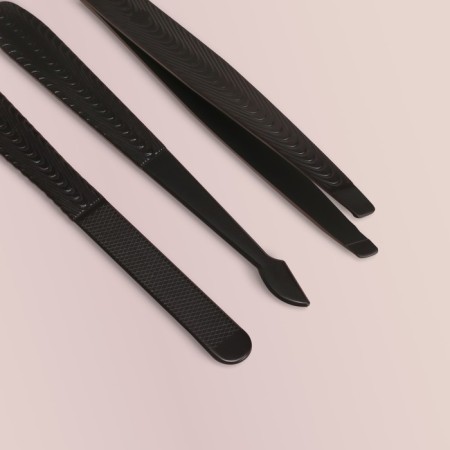 Manicure set, 10 items, in case, gray/black color-7