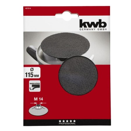 KWB support plate, D = 115 mm, M14, Velcro