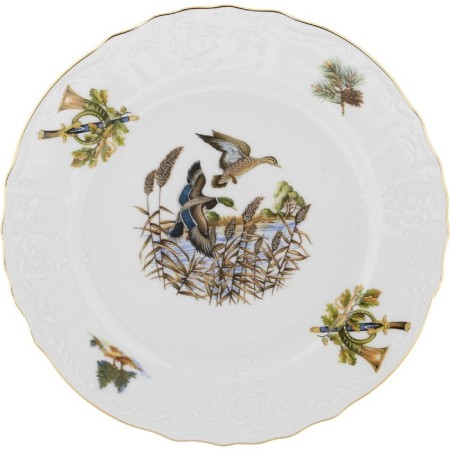 Small plate bernadotte, decor "Hunting Stories", 21 cm-4