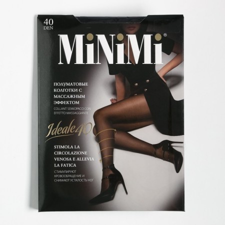 Women's tights minimi ideale 40 den, black color (nero), size 4