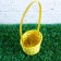 Wicker basket, bamboo, yellow, (cylinder)