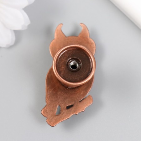 Handle for the casket Metal "Evil on the branch" Copper 5.2x2.2 cm-2