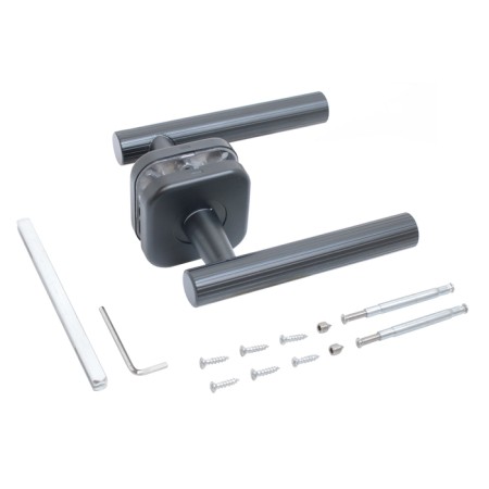 Set of door handles Bulat RF 04.02 Fort, matte black-1