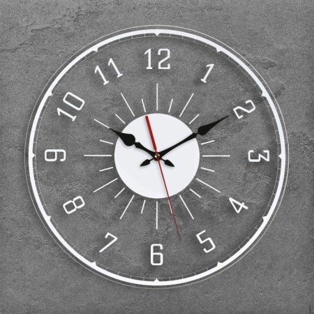 Watching clock, interior "loft 1", d-39 cm, silent