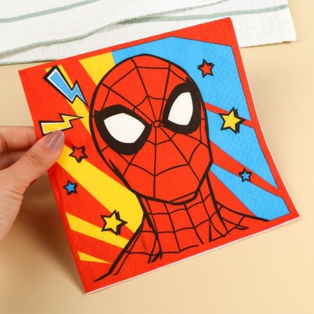 Paper Napkins "Superman", 33x33 cm, 20 pieces, 3 strata, spider-man-2