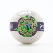 A bomb for a bath with sage and mint leaves, 120 g, the aroma of sage and mint, pantry of beauty