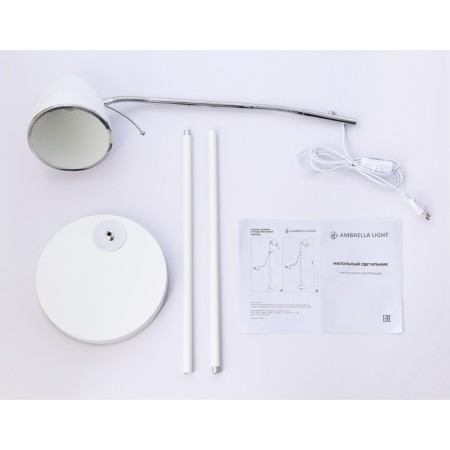 Floor lamp with a switch on the wire Ambrella Light, Floor, TR97680, E27, white color-3