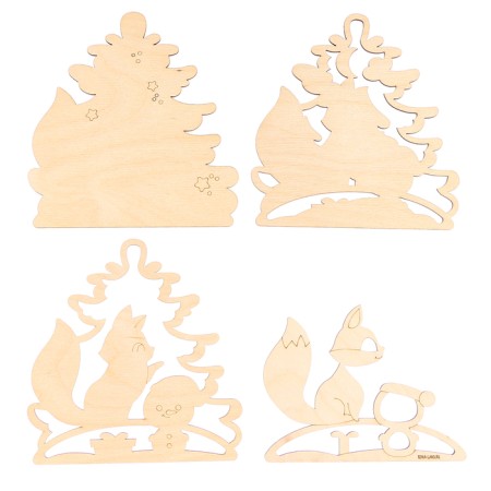 New Year's set for creativity. Wood painting "New Year! Christmas tree "-5