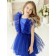 Emmy dress, height 98 cm, blue color