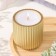 A candle in a candlelight made of gypsum with narrow faces, 7x8cm, gold
