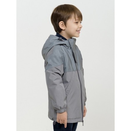 Windbreaker for boys, height 104 cm, gray color-2