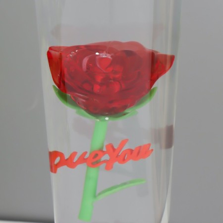 Lava-lamp "Rose" LED from 3haa USB batteries Red 7.5x6.5x25cm-8