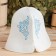 Bath cap with embroidery "Kazakhstani female cap" with blue patterns