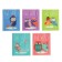 Notebook of 48 sheets in the Cute Owls cage, covered cardboard, matte lamination Soft Touch, mix