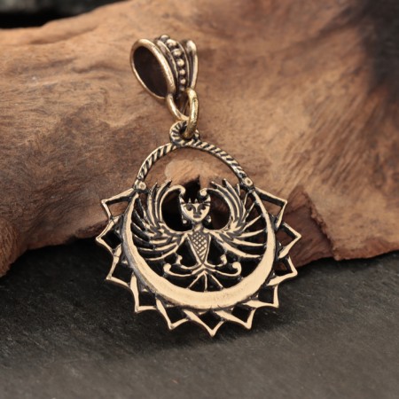 The amulet "Bird Sirin", brass-1