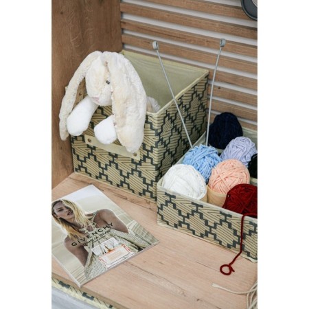 Stellying box for storing the Gats, 25 × 25 × 25 cm, beige color-10