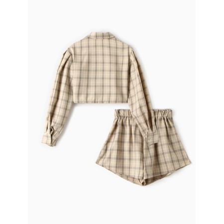 Female set (blouse, shorts) minku: casual collection color Beige Cage, size 42-9
