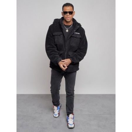 Plush jacket men's, size 50, black color-8