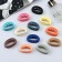 Hair crab "Leon" oval oval matte classic, 5 cm, mix