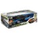 Racing machine on the radio control, works from batteries, the color of the blue-black