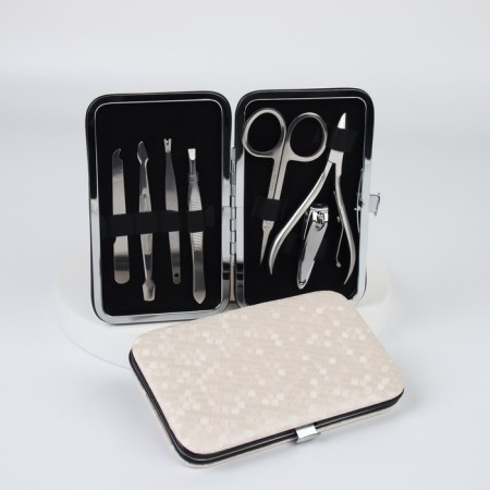 Manicure set, 7 items, in case, color mix-3