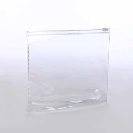 Cosmetic bag with a zip-gl.