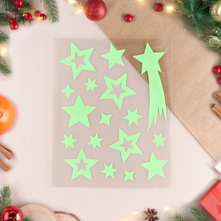 Stickers on the windows "New Year" stars, 28 x 19 cm
