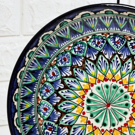 Largan Rishtan ceramics "Patterns", 25 cm, blue, mix-3