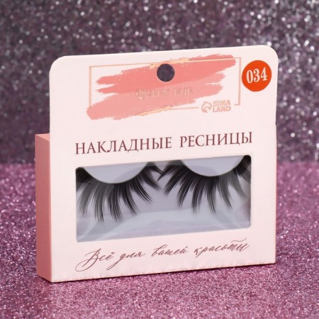 Falled eyelashes "doll", without glue, black color-4