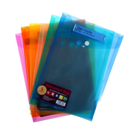 Folder-convert on the button, A5, 180 microns, vertical, corrugated, with pocket, mix-1