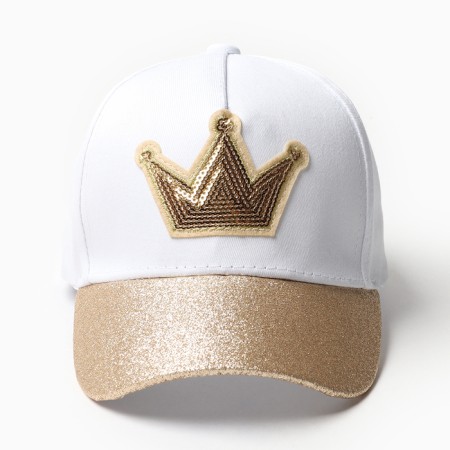 Cap for girls Minaku "Crown" Color White, Rr. 52-1