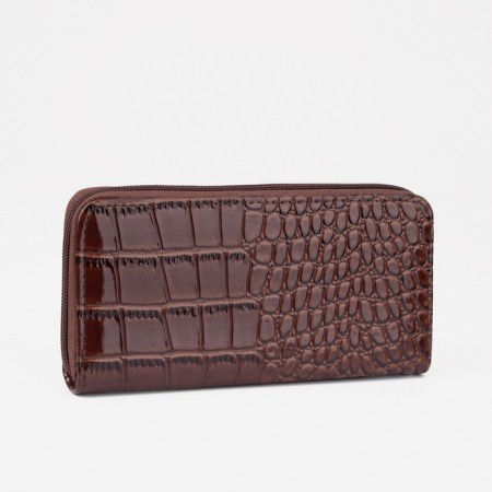 Women's wallet with lightning, brown color-1