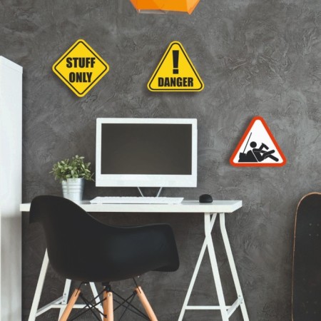 Decorative sign (poster) "danger" 30x27 cm, plastic-2