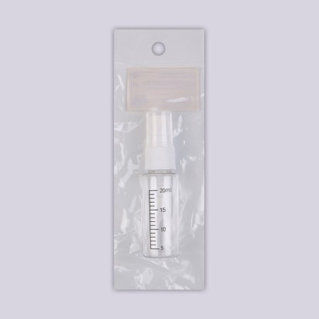 A bottle for storage, with a spray, with a division scale, 20 ml, white/transparent color-8