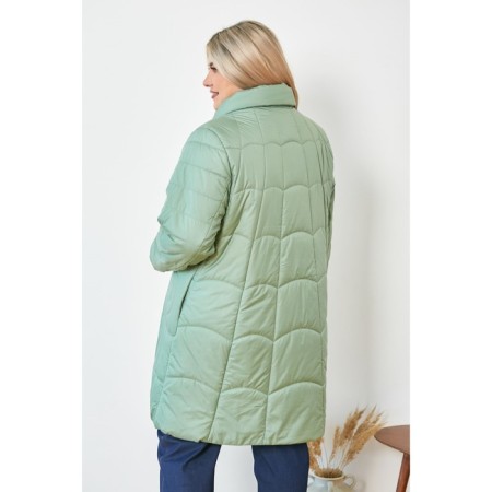 Female coat, size 60, green color-5