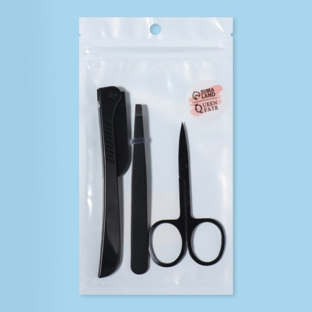 Manicure - cosmetic set, 3 objects, black color-6