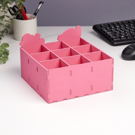 Organizer for storing little things "Fruit" 9 departments 19x19x12-2